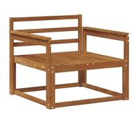 Outdoor Middle Sofa Natural Solid Acacia Wood, Weatherproof Lounge Sofa with Slatted Back, Seat Height 37 cm, Flexible Seat Element for Balcony, Patio