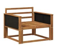 Outdoor Middle Sofa Natural Solid Acacia Wood, Weatherproof Lounge Sofa with Slatted Back, Seat Height 37 cm, Ideal for Balcony, Patio, Flexible Seating Furniture for Relaxed Moments