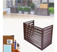Outdoor Mini Split AC Cover with Plant Rack & 45 Louvered Grille(110*80*60(2~3P),Brown C)