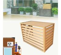 Outdoor Mini Split AC Cover with Plant Rack & 45 Louvered Grille(120*150*70(5P),Yellow B)