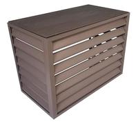 Outdoor Mini Split AC Unit CoverAluminum Weatherproof Protection & Noise Reduction for Heat PumpsVersatile Shelf Plant Stand for Outdoor Units Brown A (110x60x80cm)
