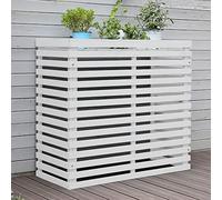 Outdoor Mini Split Air Conditioner Cover WeatherResistant Protective Wooden Fence Stylish Privacy Solution for All Brands Enhance Curb Appeal & Protect Your AC Unit