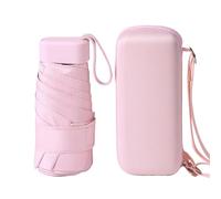 Outdoor Mini Sun Umbrella UPF 50+ Rain Parasol | Small Lightweight &Tiny Umbrella Parasol, Storage Case, for Women, Girls, Beach, Travel, Outdoor, Camping, Hiking, Garden,