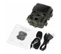 Outdoor Mini Trail Camera 4K HD 24MP 1080P Infrared Night Vision Motion Activated Hunting Trap Game IP66 Waterproof Wildlife Cam(No SD card)