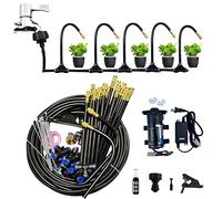 Outdoor Misting Cooling System Kit With 24v Silent Pump & Adjustable Nozzles & Flexible Misting Line & Filter, Patio Misters Mister System Drip Irrigation System For Outside P(Size:6m tube+ 8nozzles)