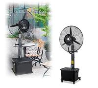 Outdoor Misting Fan 26in Oscillating Spray Fan with 11 Gal Tank - 3-Speed Cooling Floor Fan for Patio & Garden, Industrial Air Circulator, Black