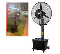Outdoor Misting Fan 30in, High-Velocity 3-Speed Patio Cooler, Waterproof Industrial Spray Fan with 11 Gal Tank for Backyard Cooling, Perfect for Hot Weather