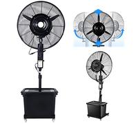 Outdoor Misting Fan, Adjustable Height Pedestal Fan with 3 Wind Modes for Patio, Cooling Solution for Outdoor Use
