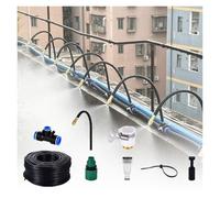 Outdoor Misting Sprinkler Kit, 360° Adjustable Nozzles Drip Irrigation System for Garden, Farm, Workshop & Construction Cooling and Dust Control