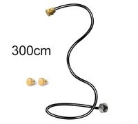 Outdoor Misting System Adjustable Cooling System with 3 Spray Nozzles for Patio Garden Hose Connection Easy Installation Black Rubber300CM