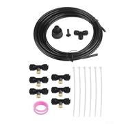 Outdoor Misting System Kit For Patio And Garden Cooling With 4/7 PE Hose Adjustable Spray Nozzles Low Pressure Water Saving Design Includes 15M 10M 8M 6M Length Options(15m)