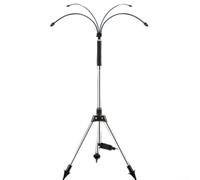 Outdoor Misting System with Adjustable Height and Four Flexible Spray Tubes for Cooling For Patios Pools Garden Areas and Decks on Warm Days