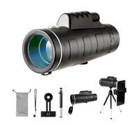 Outdoor Monocular Telescope, 80 * 100 High-Definition High Magnification Monocular Telescope, with Universal Phone Holder, Telescopic Tripod, Suitable for Hiking, Camping, Travel,etc