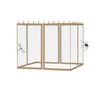 Outdoor Mosquito Net Gazebo Sidewall Panel with 4 Window Zippers, Easy Install Fly Screen Curtains for Patio, 305x305x220 cm, ct Protection for Outdoor Spaces