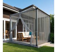 Outdoor Mosquito Netting 5.2ft x 7ft (160x213cm),30GSM High-Density Fine Mesh for Windows & Balcony,DIY Cut to Size Bug Screen for Patio Gazebo & Porch,UV-Resistant Lightweight Privacy Shield