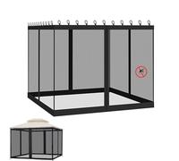 Outdoor Mosquito Nettingct Sn for Gazebo 4Panel Mesh Sidewalls 10' x 12' Universal Replacement for Patio & Garden Bug Protect & Privacy Solut