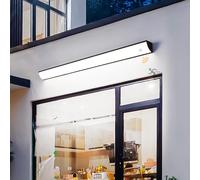 Outdoor Motion Sensor Wall Light - IP65 Waterproof Aluminum LED Fixture for Garden, Villa, Bar - 60CM Black & White Light - 98W Acrylic Bathroom Lighting