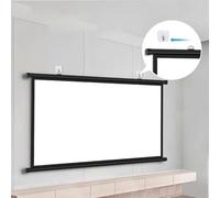 Outdoor Movie Projector Screen 30inch Mini Screen Small Projection Screen Manual Pull Down Movie Screen For Home Theater(30inch(16:9))