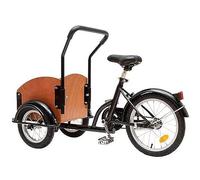 Outdoor Multi-Functional Pet Tricycle Double Brake Non-Slip Pedal Safe Riding Super Load-Bearing 1 Car Multi-Purpose Pet Travel Car (Log Color)