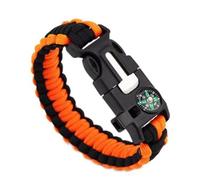 Outdoor Multifunctional Survival Bracelet, Equipped With a Compass, Whistle, and Parachute Buckle, Suitable For Hiking, Camping, Rowing, Emergency Parachuting, or Other Outdoor Activities