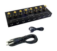 Outdoor Musical 8-CH Rechargeable Audio Mixer for Instruments and Microphones, Portable 8 to 1 Output Sound Expander