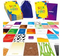 Outdoor Nature Scavenger Hunt Card Game, 50 Seek and Find Cards for Kids and Families, Funny Outside Activity Travel Pocket Game for Family, Toddlers, Kids, Adults-Outside, Yard, Camping Activities
