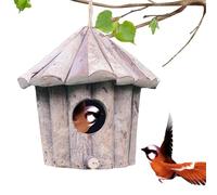 Outdoor Nesting Boxes - Wooden Nesting Shelter - Natural Homes For Outdoor Hummingbirds | for Wren Sparrow Robin Parakeet Bluebird Outdoor Window Tree Winter Women