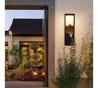 Outdoor New Chinese Style Simple Zen-Like Courtyard Wall Lamp for Stair Aisle Porch Courtyard Balcony Villa Welcome Guest Pine Zen Wall Light