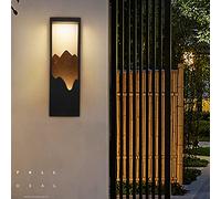 Outdoor New Chinese Style Simple Zen-Like Courtyard Wall Lamp for Stair Aisle Porch Courtyard Balcony Villa Welcome Guest Pine Zen Wall Light