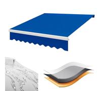 Outdoor ning Replacement Fabric, Waterproof 280g Polyester, Roll-up Canopy for Patio, Available in Black, Grey, Blue, Brown, Sizes 2/3/4/5m