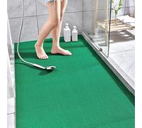 Outdoor Non-slip Drainage Floor Mat,4.5mm Thick Waterproof Non Slip Mat,Large Mesh Hollow Rubber Rug Mat,Swimming Pool Wet Area S-Shaped Carpet