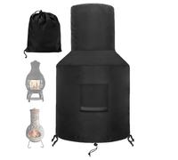 Outdoor Notes Cover - Heavy Rain Resistant chiminea Lid with Storage Bag | Multipurpose Patio Pit Protective Cover for Clay, Metal, Burners