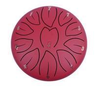 Outdoor Odyssey - 6 Inch Chakra Rain Drum with 11 Tones for a Peaceful and Picturesque Escape(Red)