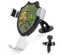 Outdoor Olive Green Flowering Birds Car Phone Mount Stand Hands Free Cell Phone Holder Non-Slip Ultra Stable Car Phone Holder Universal Fit Automobile Clamp Cradle Compatible with Most Cell Phones