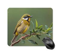 Outdoor Olive Green Flowering Birds Square Mouse Pad Portable Computer Mousepad with Non-Slip Rubber Base 25 * 30cm Ultra-Thin Gaming Mouse Mat for Computer Laptop Office Desk Accessories