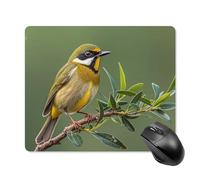 Outdoor Olive Green Flowering Birds Square Mouse Pad Portable Computer Mousepad with Non-Slip Rubber Base 18 * 22cm Ultra-Thin Gaming Mouse Mat for Computer Laptop Office Desk Accessories