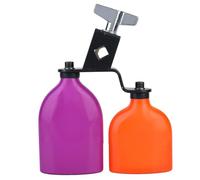 Outdoor Orange & Purple Cowbell, Metal Cow Bell with Plastic Handle, Loud Clarity Sound Cattle Bell for Sports Games, Weddings, Farmers Markets and Cheerleading