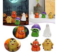 Outdoor Ornaments for The Garden Pumpkin Halloween Scene Decoration Play with Resin Tabletop Decorations Garden Features Outdoor (Green, 3x4. 8)