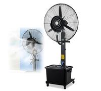 Outdoor Oscillating Misting Fan - 11 Gallon Water Tank, Adjustable Height 22in-30in, Super Strong Wind Spray Fan for Backyards & Patios, Commercial Industrial Floor Fan