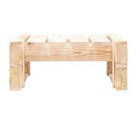 Outdoor Ottoman Pallets Wood, Impregnated Pine Wood, 60 x 60 x 25 cm, Weatherproof, Versatile as Garden Stool, Footstool, Side Table for Patio and Balcony