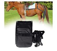 Outdoor Oxford Horse Diaper Manure Bag Pony Poop Storage Bag Oxford Horse Poop Bag Catcher Equine Manure Bag for Riding Barn Saddle Garden-3 Sizes (Black, S)
