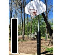 Outdoor Padding to Wrap Around Metal Poles, 6ft High Round Basement Gym Posts Cushion Protector, School Basketball Pillar Covers Replacement(Black,Dia- 7 in (18 cm))