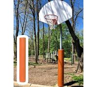 Outdoor Padding to Wrap Around Metal Poles, 6ft High Round Basement Gym Posts Cushion Protector, School Basketball Pillar Covers Replacement(Orange,Dia- 9 in (22 cm))