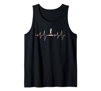 Outdoor Paddleboarding Heartbeat Stand Up Paddling SUP Tank Top