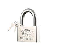 Outdoor Padlock, Stainless Steel Key Padlock with 4 Keys,The Width of The Lock Body is 30mm40mm50mm60mm(Short Lock,30mm)