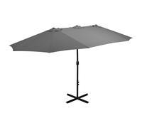 vidaXL Outdoor Parasol with Aluminium Pole 460x270 cm Sand UK GF0