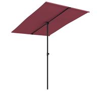 vidaXL Outdoor Parasol with Aluminium Pole 2x1.5 m Azure Blue, Blue