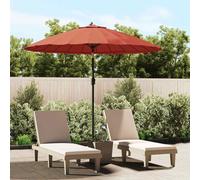 vidaXL Outdoor Parasol with Aluminium Pole 270 cm Terracotta, Brown