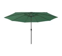 Outdoor Parasol with LED Lights and Metal Pole Umbrella Sun Shelter vidaXL