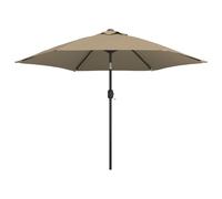 vidaXL Outdoor Parasol with Metal Pole 300 cm Taupe, Brown
